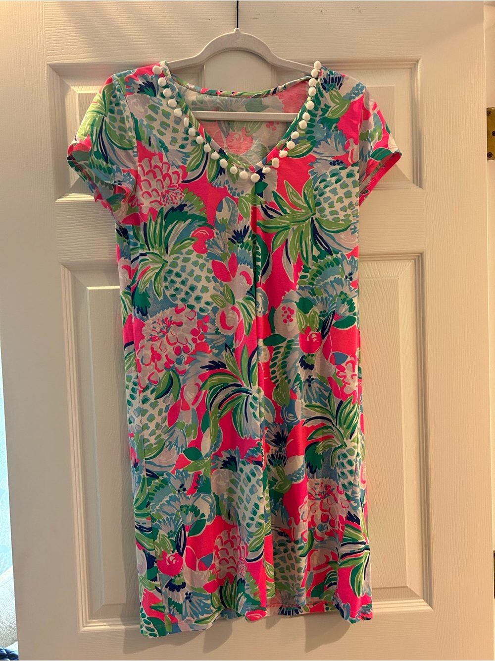 Lilly Pulitzer Pink Green Blue Tropical Shift Dress